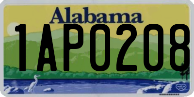 AL license plate 1AP0208