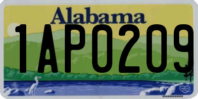 AL license plate 1AP0209