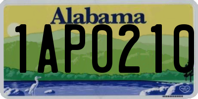 AL license plate 1AP0210