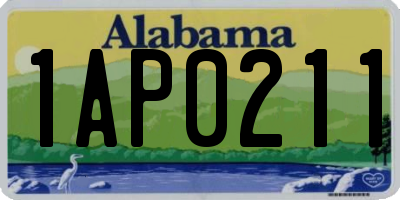 AL license plate 1AP0211