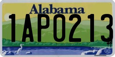 AL license plate 1AP0213