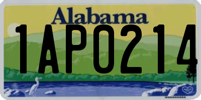 AL license plate 1AP0214