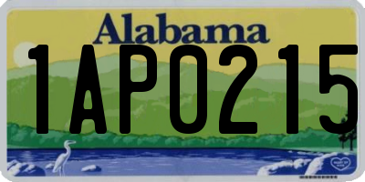 AL license plate 1AP0215