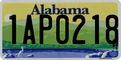AL license plate 1AP0218