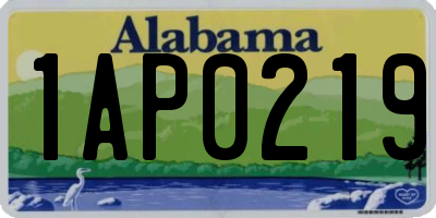 AL license plate 1AP0219