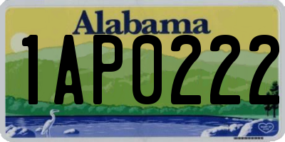 AL license plate 1AP0222