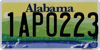 AL license plate 1AP0223