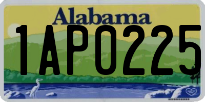 AL license plate 1AP0225