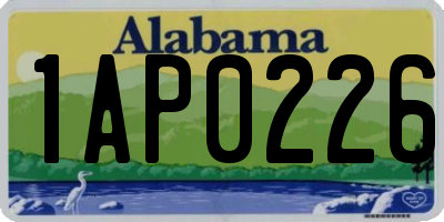 AL license plate 1AP0226