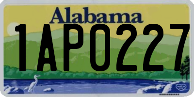AL license plate 1AP0227