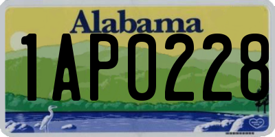 AL license plate 1AP0228