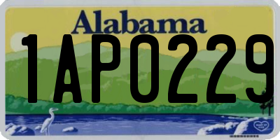 AL license plate 1AP0229