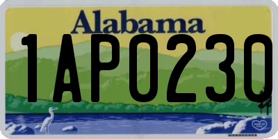 AL license plate 1AP0230