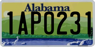 AL license plate 1AP0231