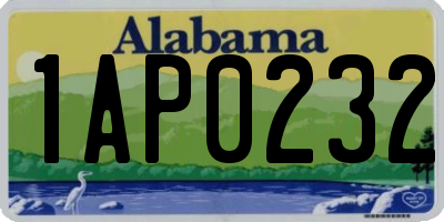 AL license plate 1AP0232