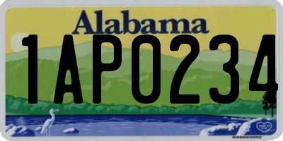 AL license plate 1AP0234