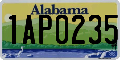 AL license plate 1AP0235
