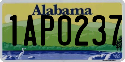 AL license plate 1AP0237
