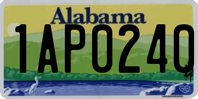 AL license plate 1AP0240