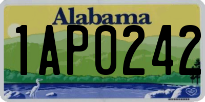 AL license plate 1AP0242