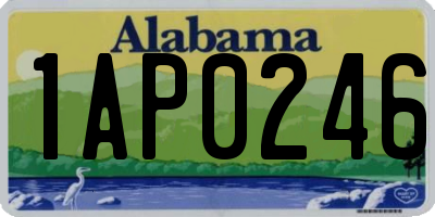 AL license plate 1AP0246
