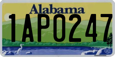 AL license plate 1AP0247