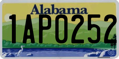 AL license plate 1AP0252