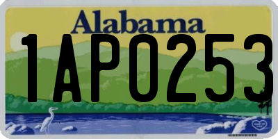 AL license plate 1AP0253