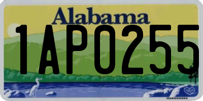 AL license plate 1AP0255