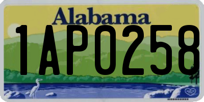 AL license plate 1AP0258