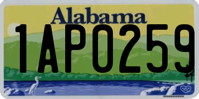 AL license plate 1AP0259