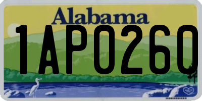 AL license plate 1AP0260
