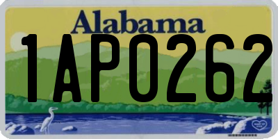 AL license plate 1AP0262