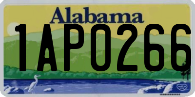 AL license plate 1AP0266