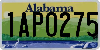 AL license plate 1AP0275