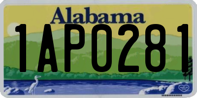 AL license plate 1AP0281