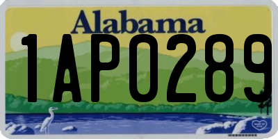 AL license plate 1AP0289