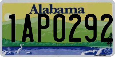 AL license plate 1AP0292
