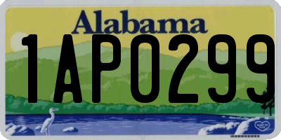AL license plate 1AP0299