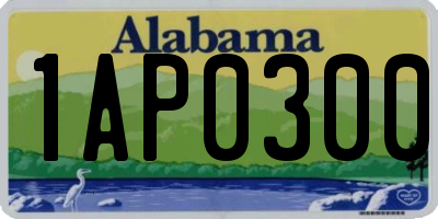 AL license plate 1AP0300