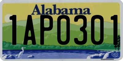 AL license plate 1AP0301