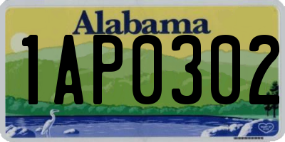 AL license plate 1AP0302