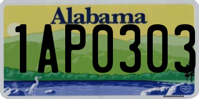 AL license plate 1AP0303