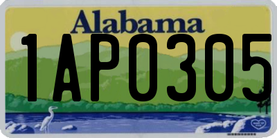 AL license plate 1AP0305