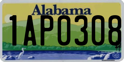 AL license plate 1AP0308
