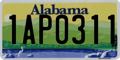 AL license plate 1AP0311