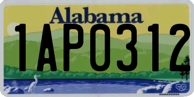 AL license plate 1AP0312