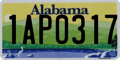 AL license plate 1AP0317