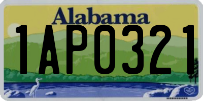 AL license plate 1AP0321