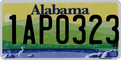 AL license plate 1AP0323